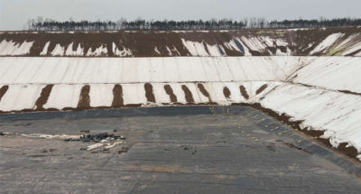 textured geomembrane for heap leach