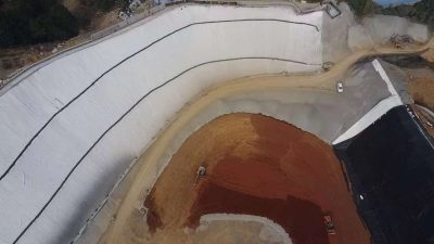 textured geomembrane for mining