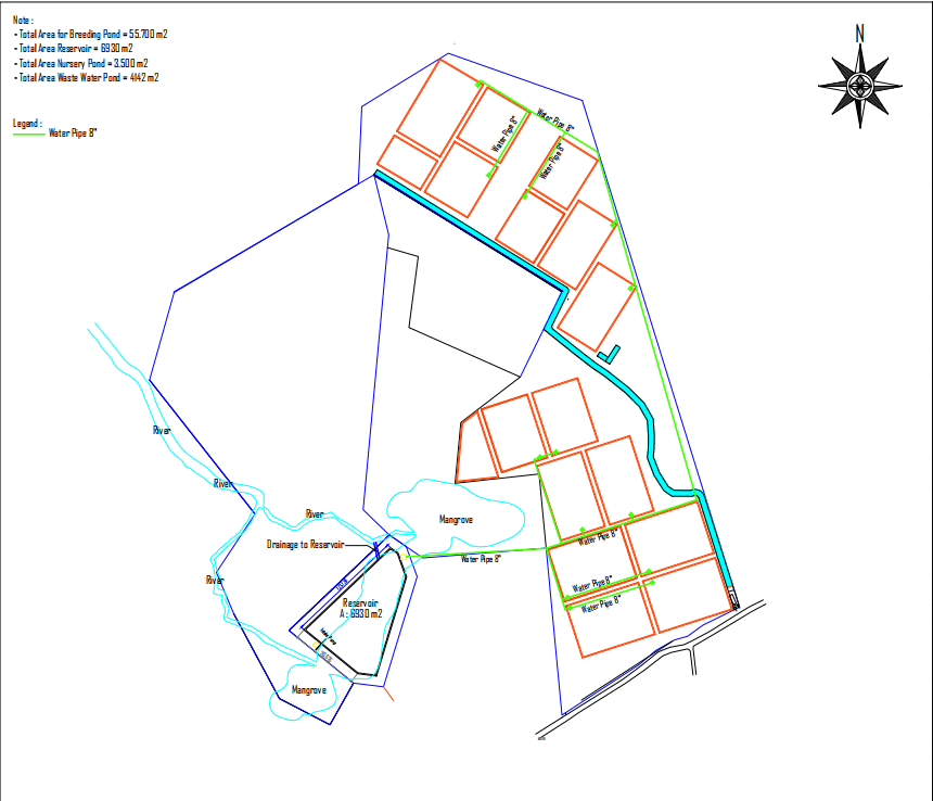 Indonesian aquaculture project design drawings